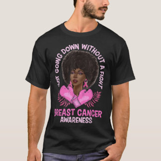 Medvetenhet om bröstcancer Rosa African American A T Shirt