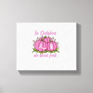 Medvetenhet om bröstcancer Rosa på Bäran i oktober Canvastryck