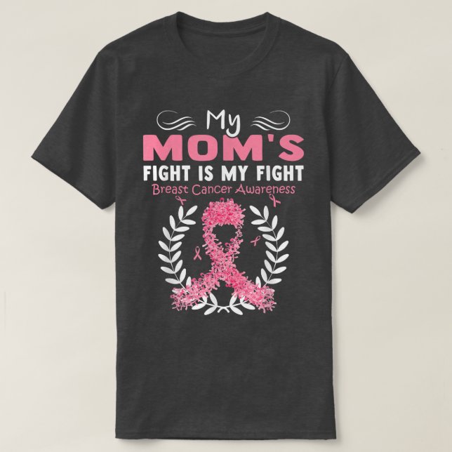 Medvetenhet om bröstcancer Rosa Ribbon Mamma Dotte T Shirt (Design framsida)