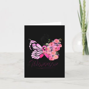 Medvetenhet om bröstcancer Rosa Rosett band Butter Kort