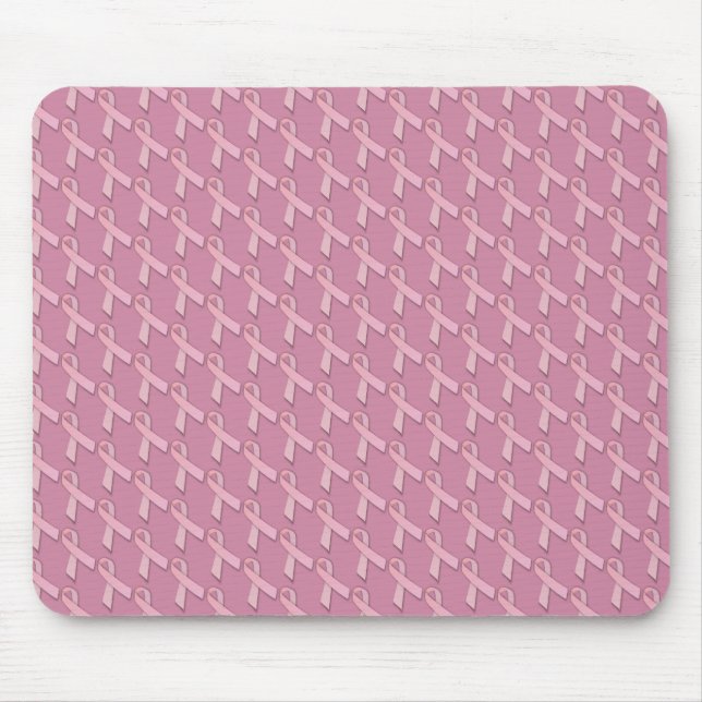 Medvetenhet om bröstcancer Rosa Rosett band Musmatta (Framsidan)