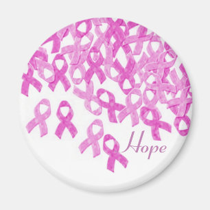 Medvetenhet om bröstcancer Rosa Velvet Ribbon Magn Magnet