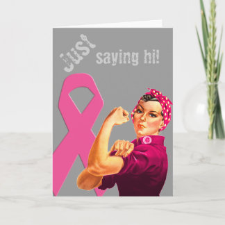 Medvetenhet om bröstcancer Rosie the Riveter Kort