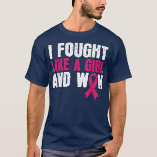 Medvetenhet om bröstcancer som en flicka och en kv t shirt
