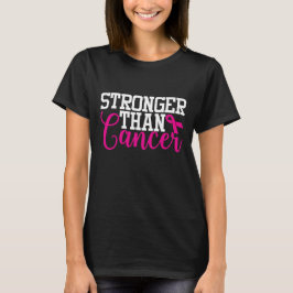 Medvetenhet om bröstcancer| Starkare än cancer T Shirt