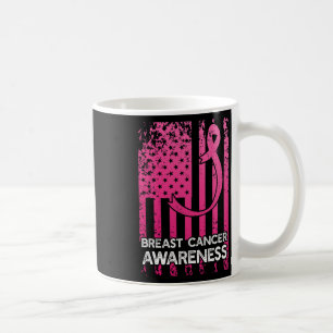 Medvetenhet om bröstcancer stöder oss Survivor War Kaffemugg