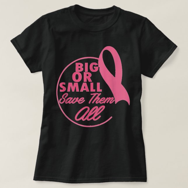 Medvetenhet om bröstcancer Storhet eller Liten Spa T Shirt (Design framsida)