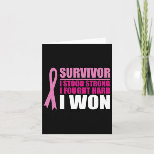 Medvetenhet om bröstcancer Survivor I Stood Strong Kort