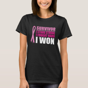 Medvetenhet om bröstcancer Survivor I Stood Strong T Shirt