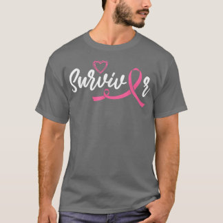Medvetenhet om bröstcancer Survivor Rosa Ribbon Ca T Shirt