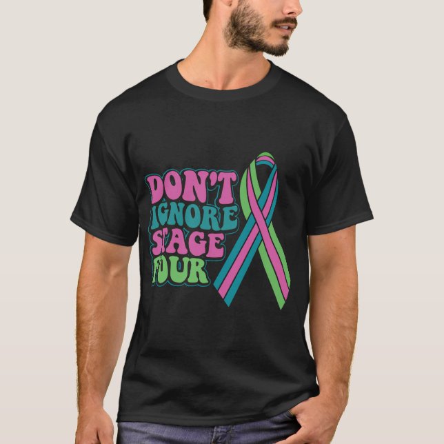 Medvetenhet om bröstcancer t shirt (Framsida)