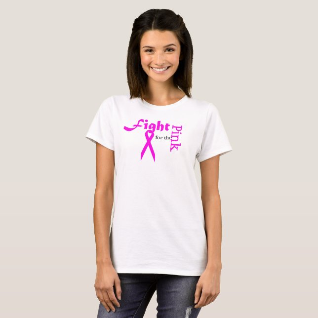 medvetenhet om bröstcancer t shirt (Hel framsida)