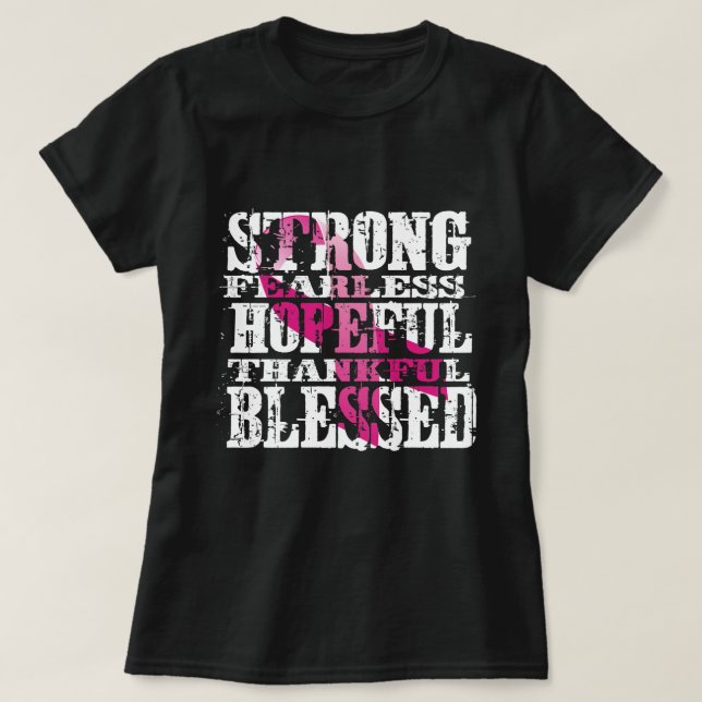 Medvetenhet om bröstcancer t shirt (Design framsida)