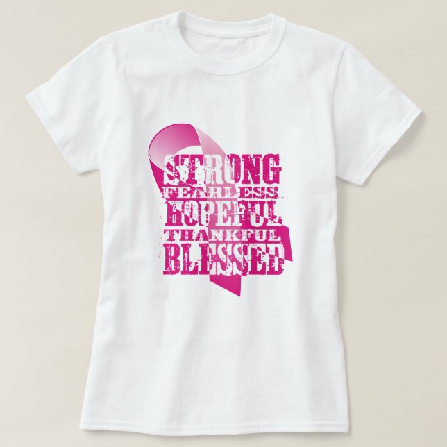 Medvetenhet om bröstcancer t shirt (Design framsida)