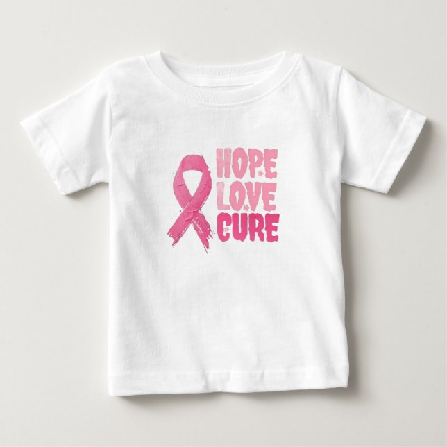 Medvetenhet om bröstcancer T shirt baby (Framsida)