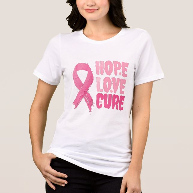 Medvetenhet om bröstcancer T- Shirt T (Framsida)