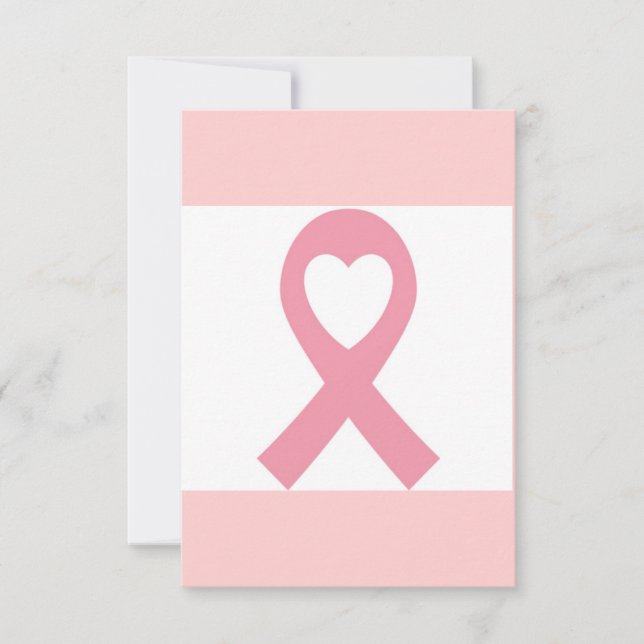 Medvetenhet om bröstcancer tack kort (Framsida)