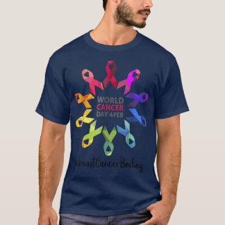 Medvetenhet om bröstcancer Världscancerdagen Breas T Shirt