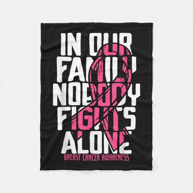 Medvetenhet om bröstcancer vid bröstcancer medvete fleecefilt (Framsidan)