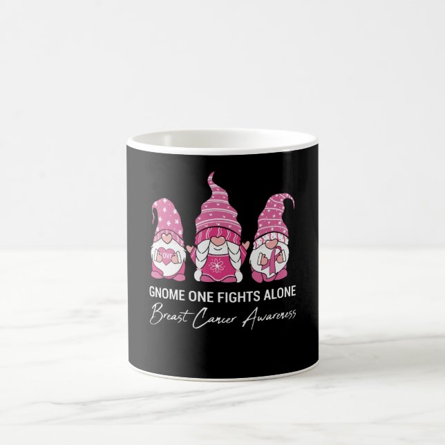 Medvetenhet om bröstcancer vid Gnome One Fight Ens Kaffemugg (Center)