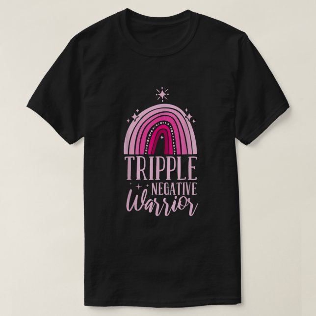 Medvetenhet om bröstcancer vid Negativ bröstcancer T Shirt (Design framsida)