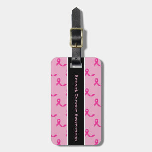 Medvetenhet om bröstcancer vid Rosa Ribbon Bagagebricka