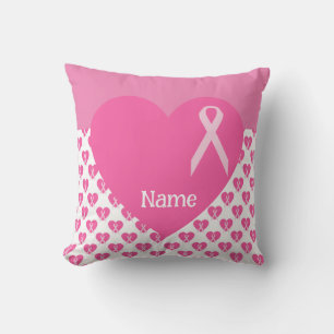 Medvetenhet om bröstcancer vid Rosa Ribbon Kudde