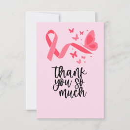 Medvetenhet om bröstcancer vid Rosa Ribbon Tack Kort