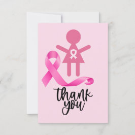 Medvetenhet om bröstcancer vid Rosa Ribbon Tack Kort