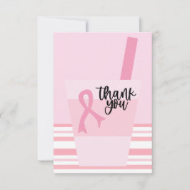 Medvetenhet om bröstcancer vid Rosa Ribbon Tack Kort