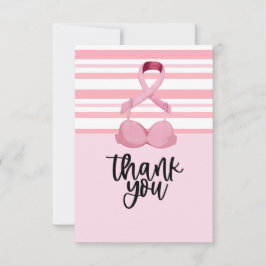 Medvetenhet om bröstcancer vid Rosa Ribbon Tack Kort
