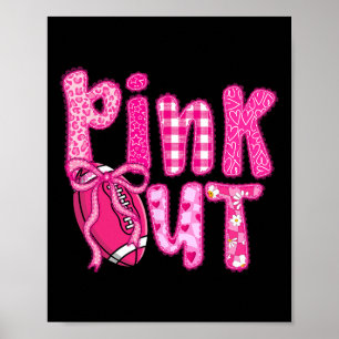 Medvetenhet om bröstcancer vid rosa ut ur fotbolls poster