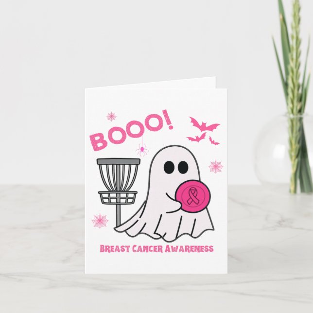 Medvetenhet om bröstcancer vid Spooky Disk Golf Ha Kort (Framsida)