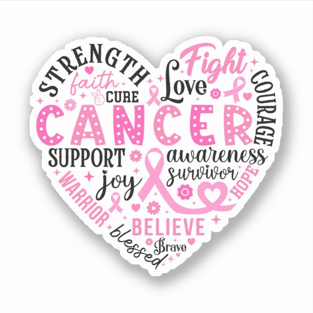 Medvetenhet om bröstcancer, vinylmärkning klistermärken (Framsida)