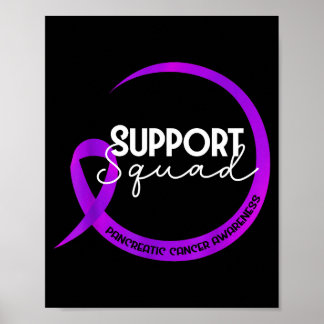 Medvetenhet om bukspottkörtelcancer Lila band stöd Poster