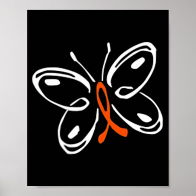 Medvetenhet om Butterfly Aml Leukemia Poster (Framsidan)