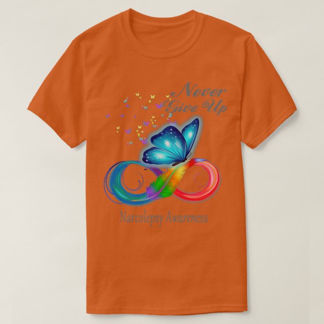 Medvetenhet om Butterfly Narcolepsy T Shirt (Design framsida)