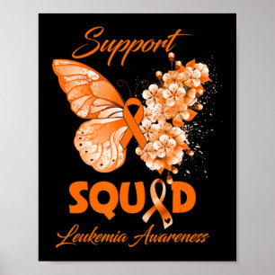 Medvetenhet om Butterfly Support Squad Leukemia Poster