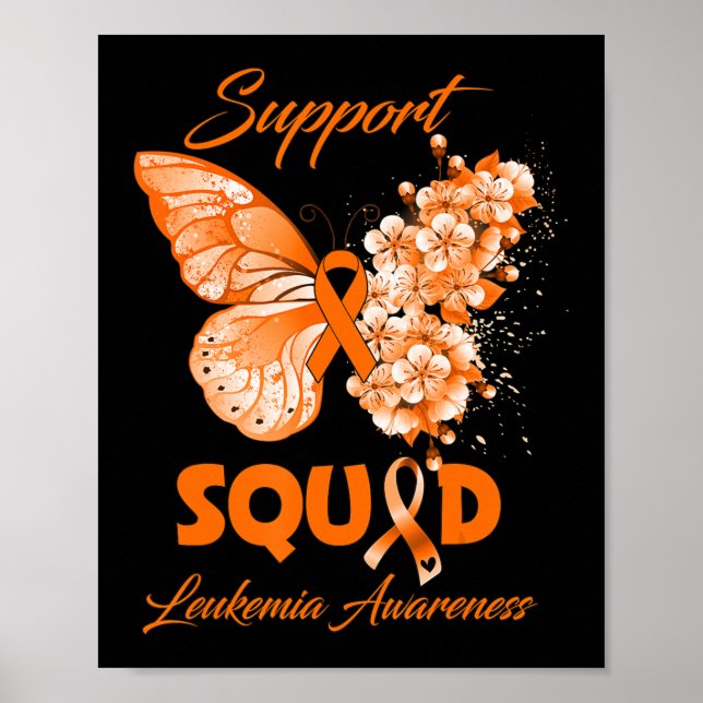 Medvetenhet om Butterfly Support Squad Leukemia Poster (Framsidan)