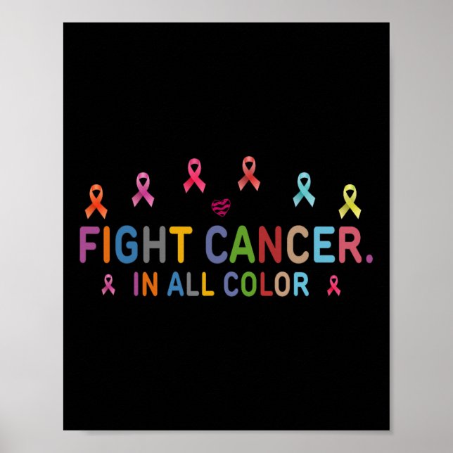 Medvetenhet om cancer för kvinnor Alla cancerprobl Poster (Framsidan)