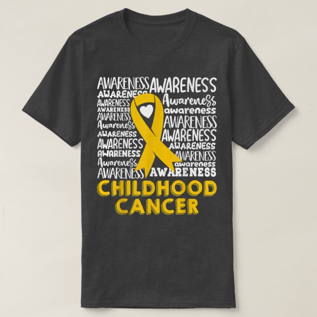 Medvetenhet om cancer hos barn 178 t shirt (Design framsida)