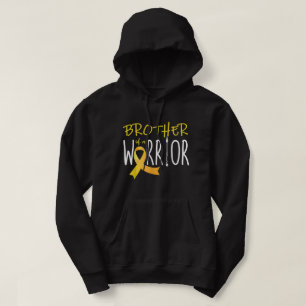 Medvetenhet om cancer hos barn Broder mot en kriga Hoodie