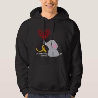 Medvetenhet om cancer hos barn Elephant Children C Hoodie
