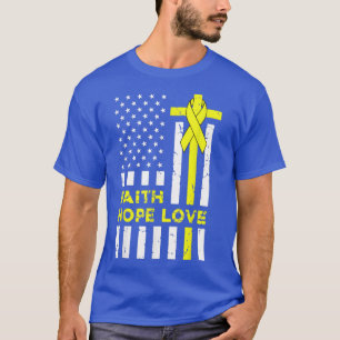 Medvetenhet om cancer hos barn Faith Hope Kärlek C T Shirt