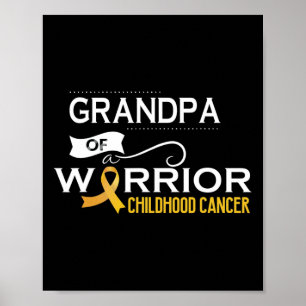Medvetenhet om cancer hos barn Farfar hos krigare Poster