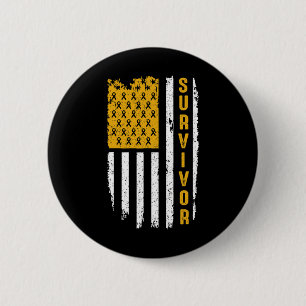 Medvetenhet om cancer hos barn Guld för min bror T Knapp