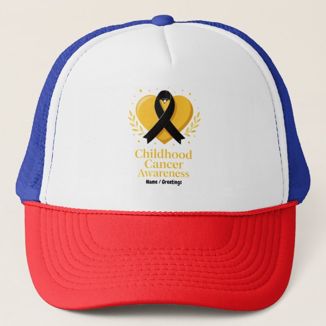 Medvetenhet om cancer hos barn, Guld Heart Keps (Framsida)