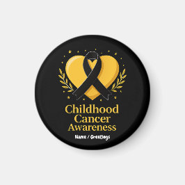 Medvetenhet om cancer hos barn, Guld Heart Magnet