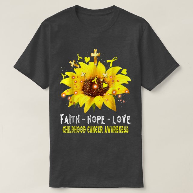 Medvetenhet om cancer hos barn Hoith Hope Kärlek S T Shirt (Design framsida)