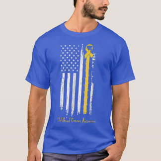 Medvetenhet om cancer hos barn i en Flagga 784 T Shirt